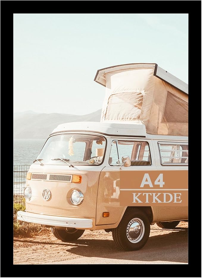 KTKDE A4 Picture Frame in Black -8.27x11.69 Poster Frames, Certificates by KTKDE