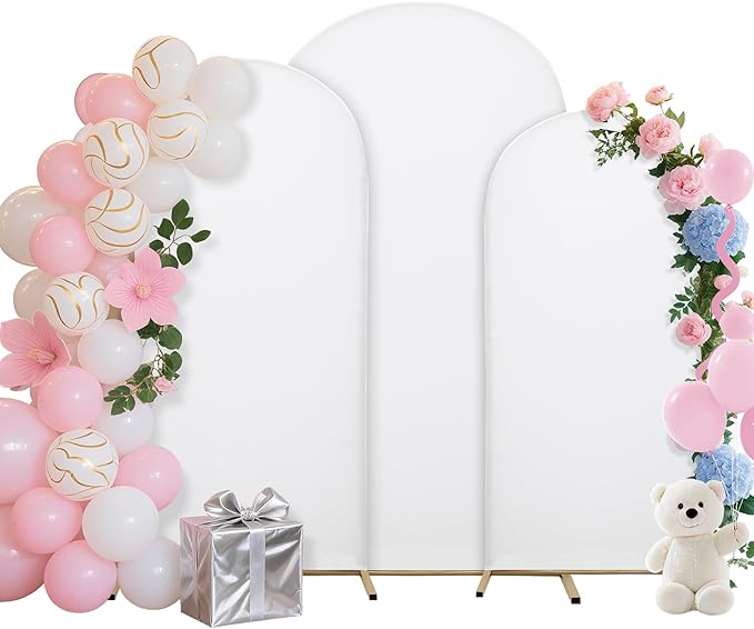 Wedding Arch Covers Arch Backdrop Cover Arch Stand Covers 7.2FT 6.6FT 6FT Set by Unknown