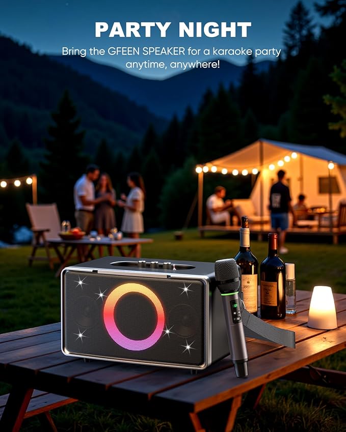 GFEEN Portable Bluetooth Speaker: 200W Peak, Deep Bass, 15H Playtime, Large - Image 8