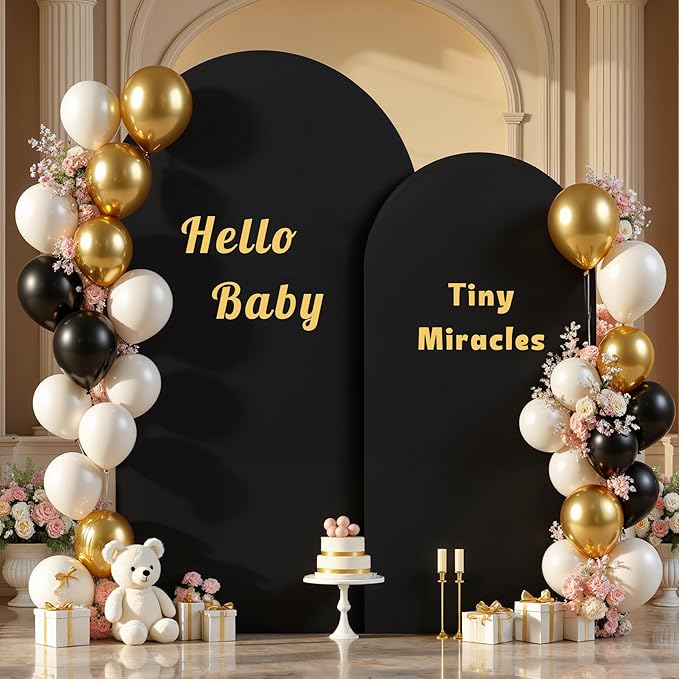 Black Arch Backdrop Cover for Wedding, Birthday Party Decor, Chiara Backdrop - Image 7