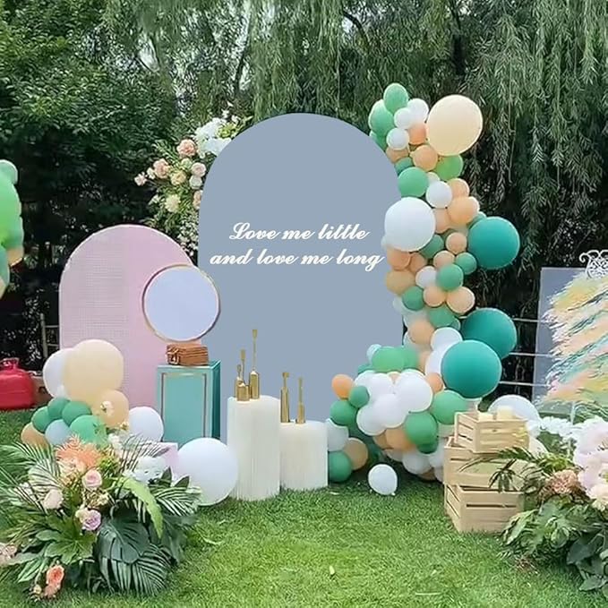 Wedding Arch Cover Dusty Blue 6FT Arch Backdrop Cover Spandex Covers - Image 5