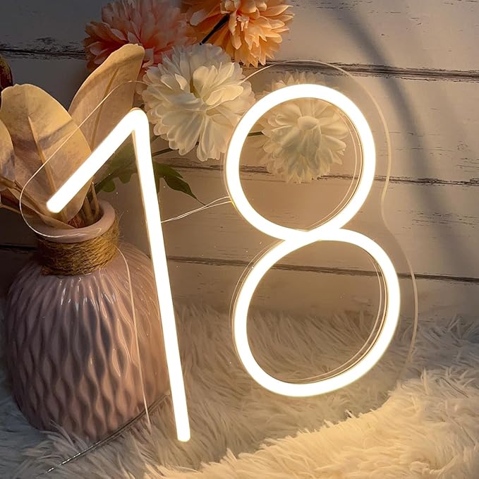 18 Year Old Neon Sign for First Birthday Party Neon Sign Custom Light Up Sign - Image 5
