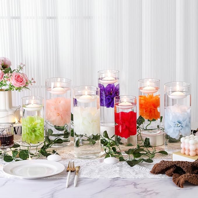 24 Pcs Floating Candles for Centerpieces and Floating Flowers Vase Fillers for - Image 6