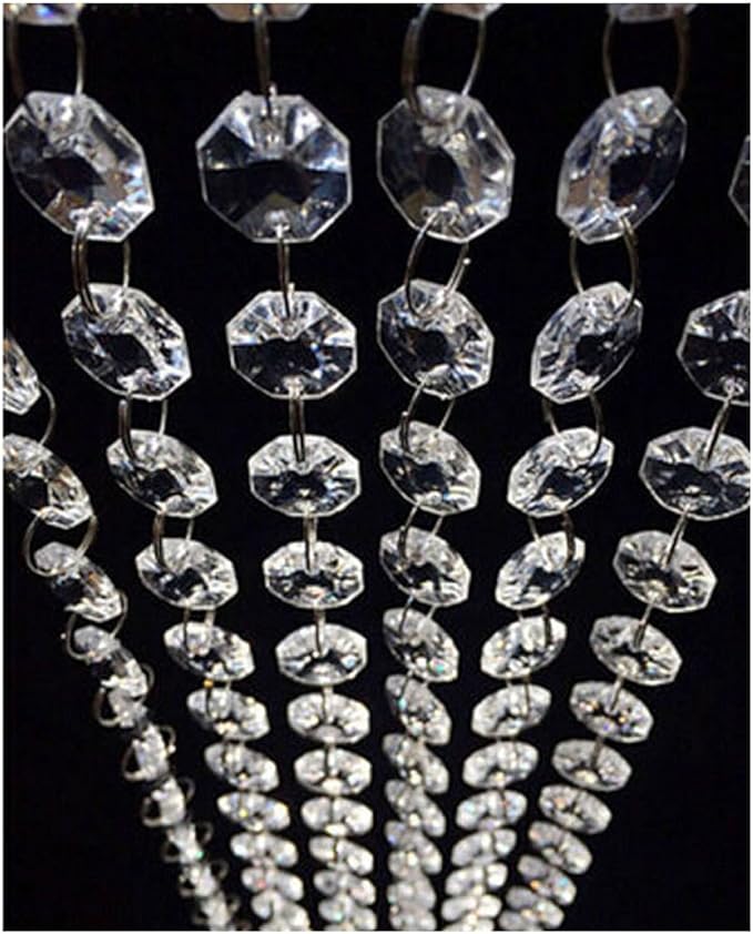 WAZHRMGHG 198 FT Acrylic Crystal Garland Strands Hanging Ornaments Chandelier by WAZHRMGHG