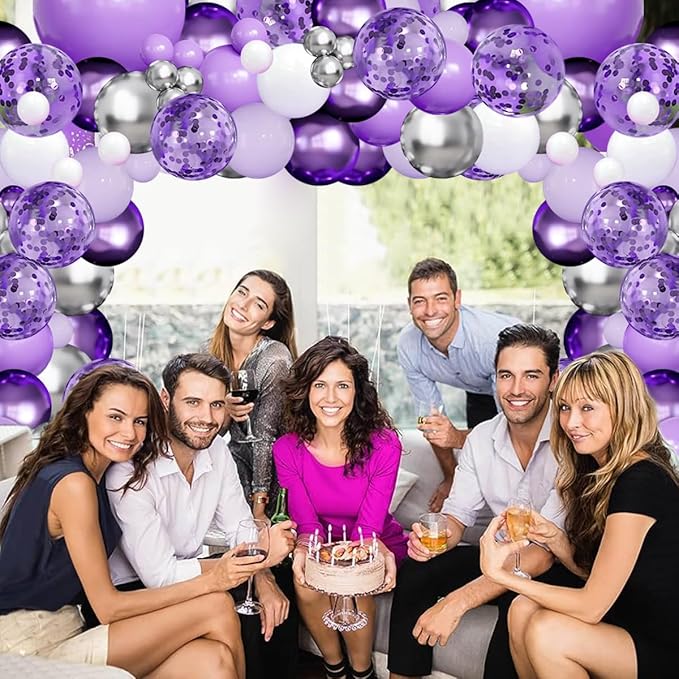 Purple Balloons Garland Arch Kit - Image 4