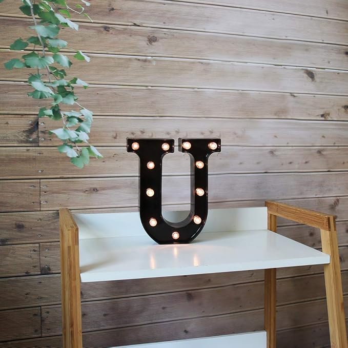OYCBUZO Light Up Black Alphabet Marquee Letters Sign LED Marquee Number Lights - Image 3