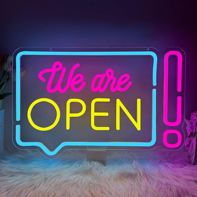 Open Neon Sign for Business, We Are Open Led Neon Light Signs for Store Shop by Unknown