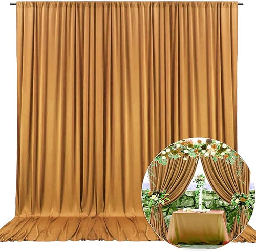 10 x 7 Feet Brown Backdrop Curtain by ZEBMOON