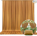 10 x 10 Feet Brown Backdrop Curtain by ZEBMOON