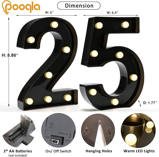 Pooqla 25th Birthday Decorations - Image 4