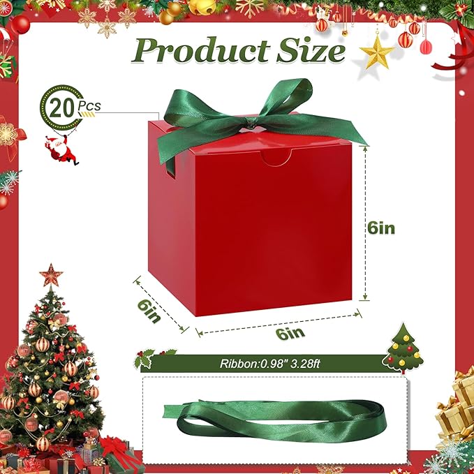 DOYIDE 20 Pack Small Gift Boxes, Christmas Gift Box Crafting, Wedding Party - Image 3