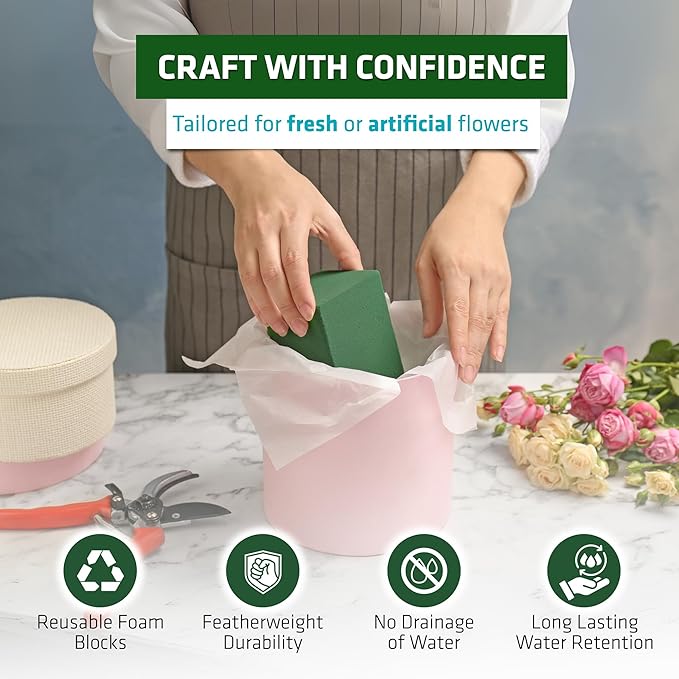 FLORABELS 8 PCS Wet Floral Foam Blocks - Image 4