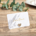 UNIQOOO 24Pcs Decorative Gold Love Heart Place Card Holders Bulk, Romantic Name by UNIQOOO