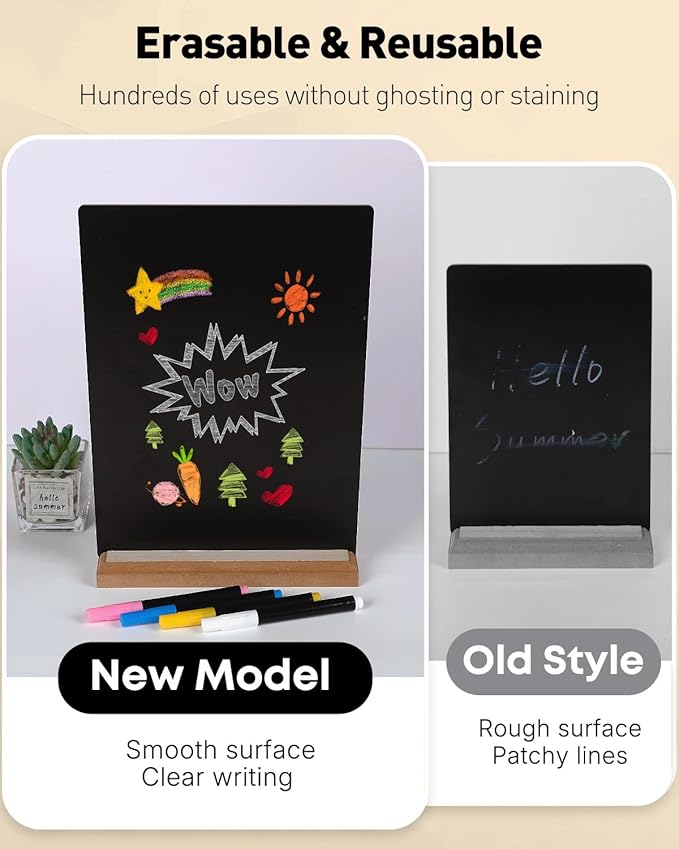 Uniclife A4 Tabletop Chalkboard Sign - Image 5