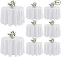 Fitable 8 Pack White Table Cloths 120 Inch Round by Fitable