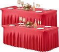 2 Pack Red Spandex Table Clothes by WishCare