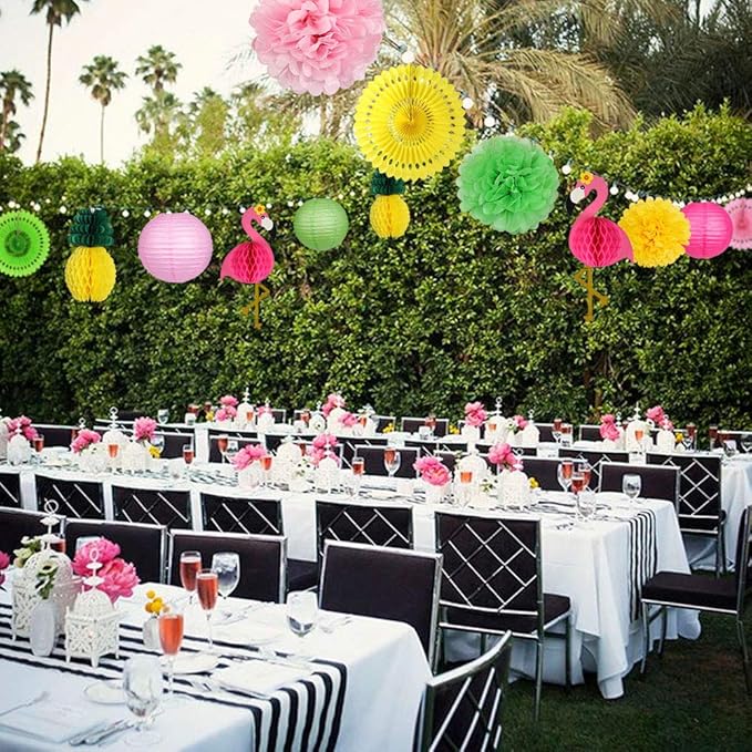 YUNXUAN Flamingo Party Supplies, Hawaiian Party Decorations Flamingo and - Image 8
