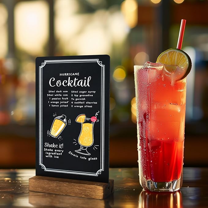 Small Chalkboard Sign with Stand, 8x5'' Table Top Double-Sided Mini Board With - Image 2