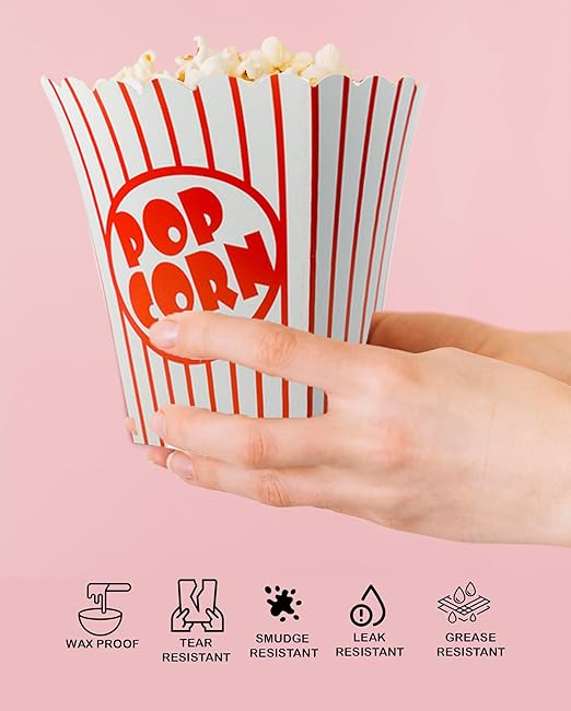 25 Pack Popcorn Boxes Movie Night Popcorn Bags - Image 5