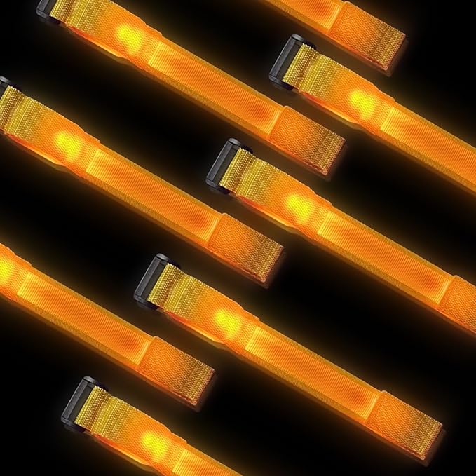 8 Pack LED Bracelets Light Up Wristbands, Glow Flashing Wristbands Glow in The - Image 4