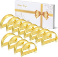 KPOSIYA Napkin Rings Set of 12, Metal Gold Napkin Rings Bulk by KPOSIYA