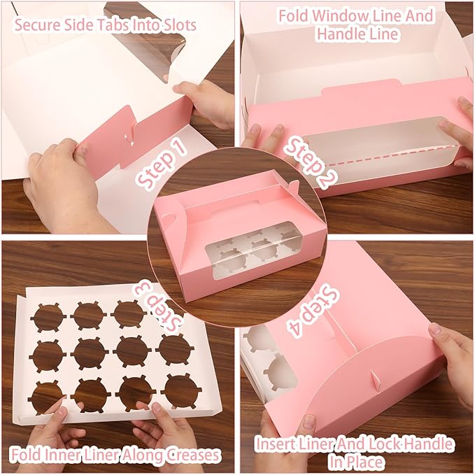 30 Pcs Cupcake Boxes, and Inserts - Image 5