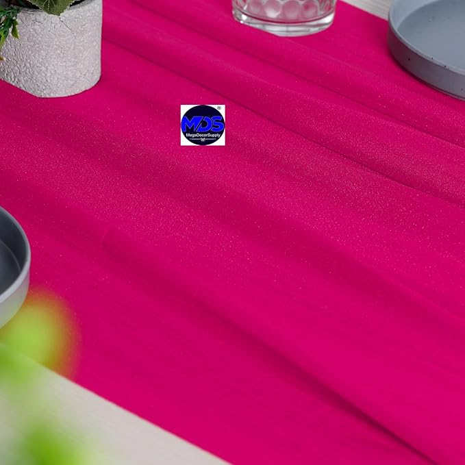 MDS 25 Pack 10ft Chiffon Table Runner 29 x 120 Inches Sheer Wedding Runner - Image 4