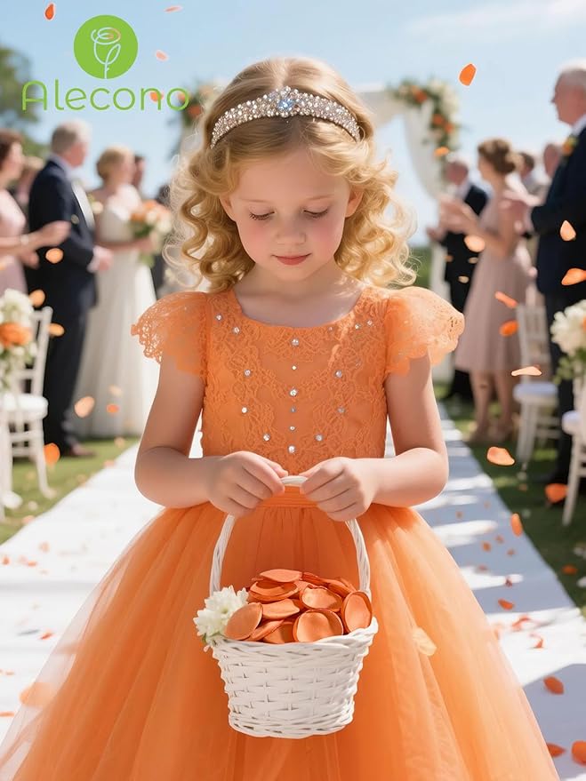 Alecono  Silk Rose Petals, Faux Orange Flower Petals - Image 7