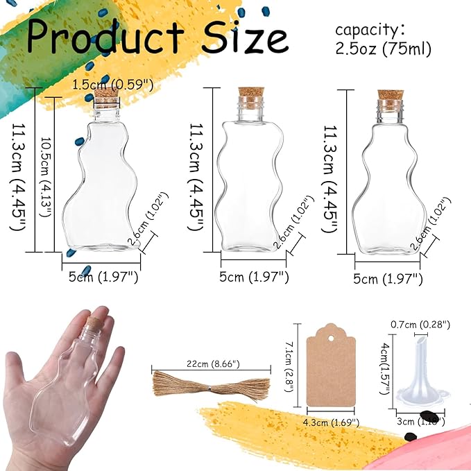 60 Pcs Plastic Sand Art Bottles - Image 2