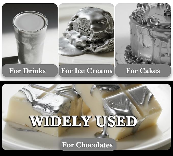 Edible Silver Glitter Paint - Image 3