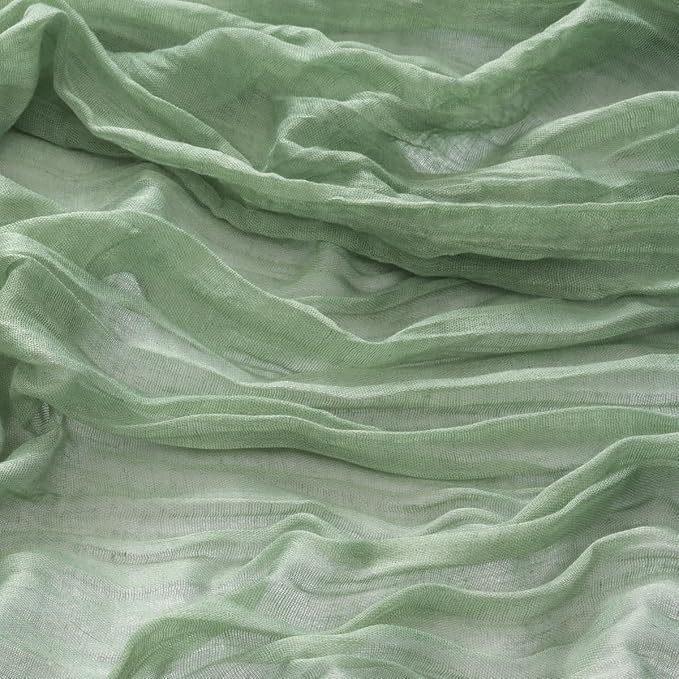 MLMW 3 Pack Sage Green Table Runner Cheesecloth Boho Gauze Rustic Cheese Cloth - Image 3