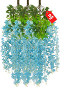 12 Pack Wisteria Hanging Flowers, 3.44 Ft Fake Hanging Flowers, Artificial by ZEBMOON