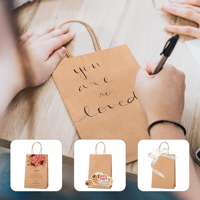 METRONIC Paper Gift Bags 5.25x3.75x8 50Pcs, Christmas Gift Wrap Bags - Image 8