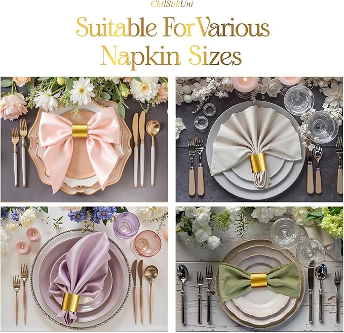 Polymer Material Reusable Napkin Band, Glue-Free Tear-Proof Water Resistant - Image 2