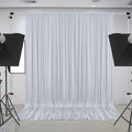 10 ft x 8 ft Wrinkle Free Silver Backdrop Curtain by Outpain