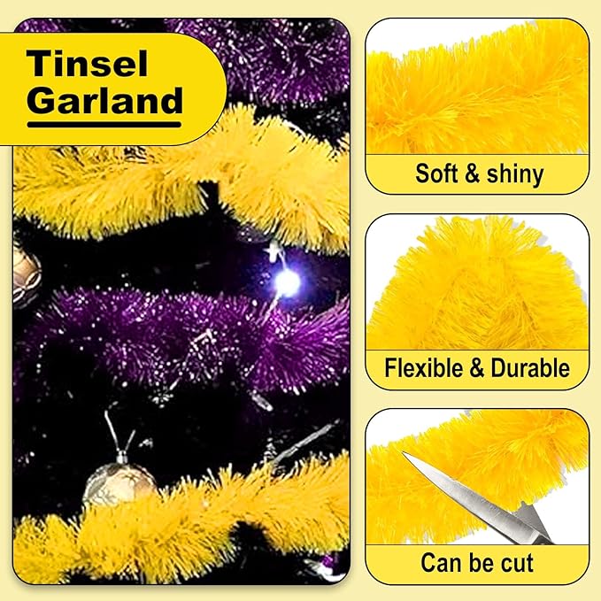 25 Feet Metallic Twist Tinsel Garland Backdrop - Image 3