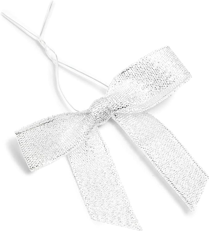 Bright Creations Mini Silver Ribbon Bows - Image 6