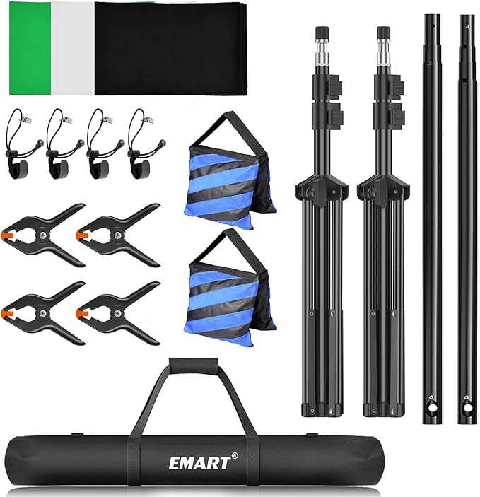 EMART Photo Video Studio Backdrop Stand Kit, 7×10ft Adjustable Photography - Image 7