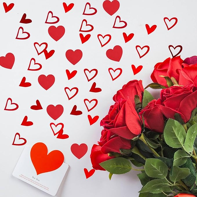 200 Pcs Red Heart Paper Confetti - Image 7