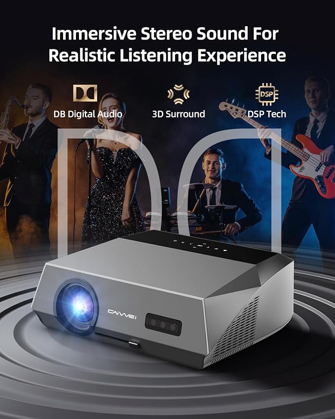 Smart LED 4K Projector Daylight HDR WiFi 6 Bluetooth Google TV, 2300ANSI - Image 5