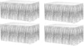 4 Pack 29x108 Inch Metallic Foil Fringe Tinsel Table Skirts by Clayghsen