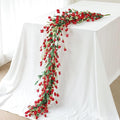 Mizii Burgundy Artificial Flower Garland 6FT Fake Wildflower Floral Garland by Mizii