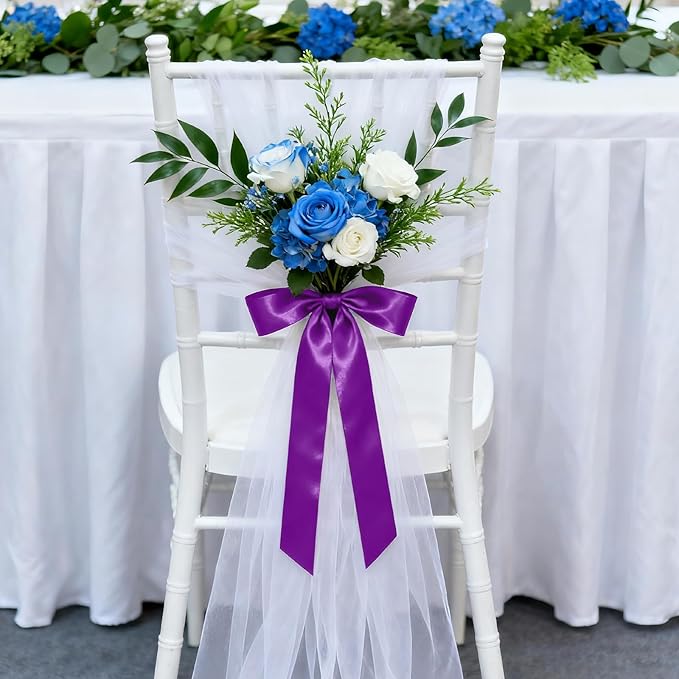 1-1/2 Inch 100 Yards Satin Ribbon Purple, Solid Color Fabric Ribbon - Image 5