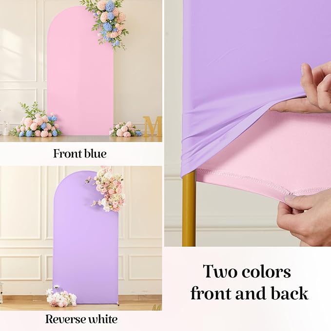 Pink Purple Arch Backdrop Cover - Image 3