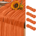 Orange Cheesecloth Table Runner 4 Pack Halloween Orange Table Runners Boho by DeZerlor