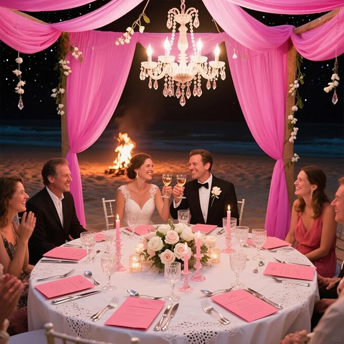 VOK Wedding Arch Draping Fabric Chiffon Fabric, 29in x 18Ft 1 Panels Sheer - Image 7