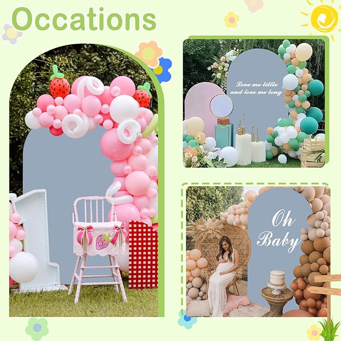 Wedding Arch Cover Dusty Blue Arches Stand Covers 7.2FT Arch-Backdrop-Cover - Image 8