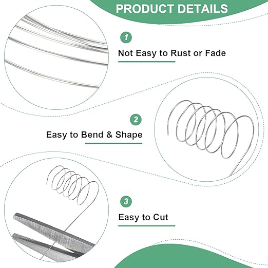 2-Rolls 0.4mm Jewelry Wire, 26 Gauge 328FT Craft Wire Copper Beading Wire - Image 2