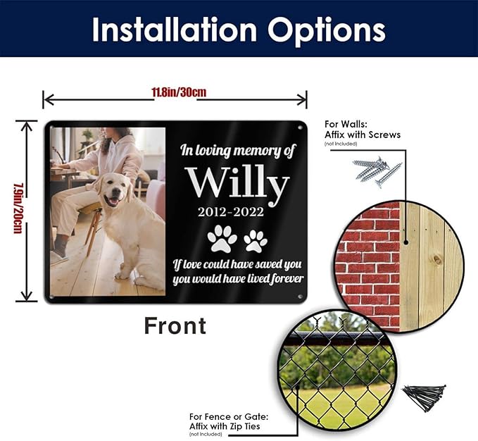 Custom Dog Memorial Metal Signs - Image 6