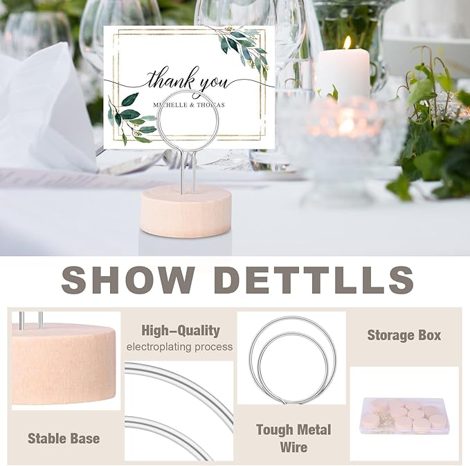 Table Number Holders Pack of 10 Metal Wire - Image 3